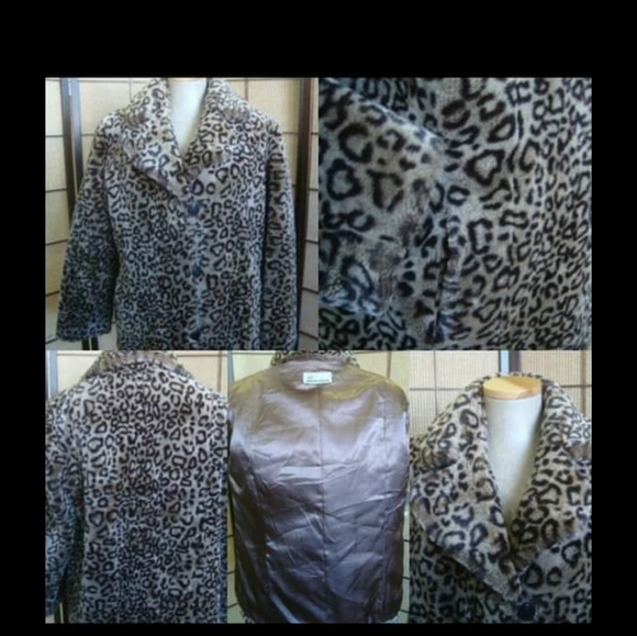 MARIE CLAIRE VEGAN FAUX FUR JACKET SIZE MEDIUM - Picture 6 of 7